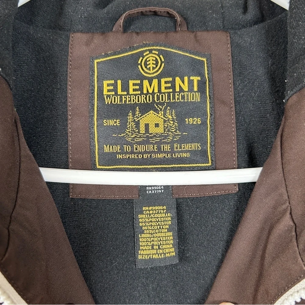 Element Men's Wolfeboro Collection Brown 'Alder' Hooded Jacket Size M